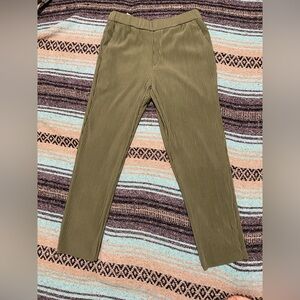 Zara Sage Green Ribbed Joggers